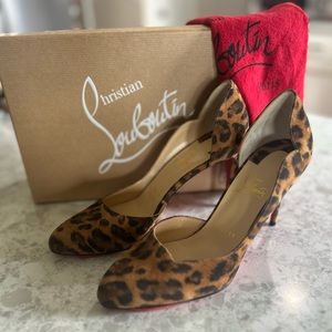 Christian Louboutin - Leopard Print Pumps. Size 38 US size 7 - 7.5